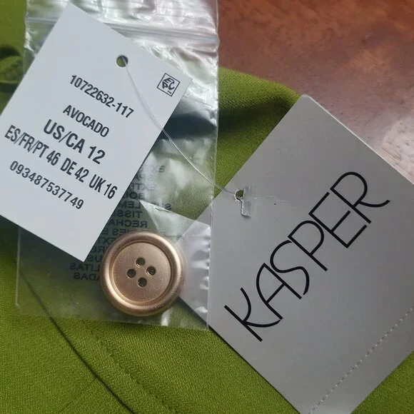 Kasper ~ Sz 12 ~ Bright Green Sheath Dress ~ NWT - Picture 9 of 11